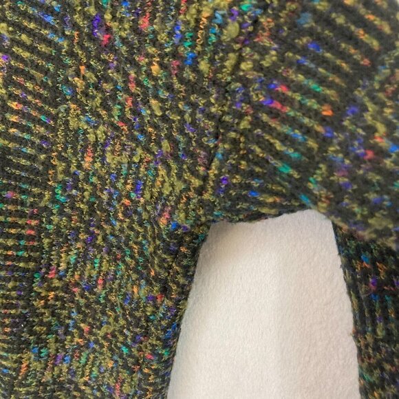 Vintage Concrete Mix Flecked Sweater Womens Medium 12-14 Pullover Rainbow Crew - Picture 13 of 16